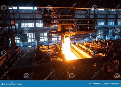 The Production Process in the Rolling Mill Stock Photo - Image of ...