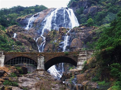 Dudhsagar Falls the highest waterfall in india and Close to nature