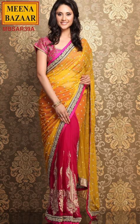 Meena Bazaar | Sarees | Fashion, Latest bridal dresses, Dress hairstyles