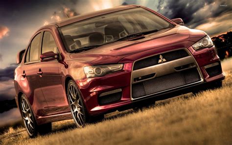 Red Mitsubishi Lancer Evolution wallpaper - Car wallpapers - #49316