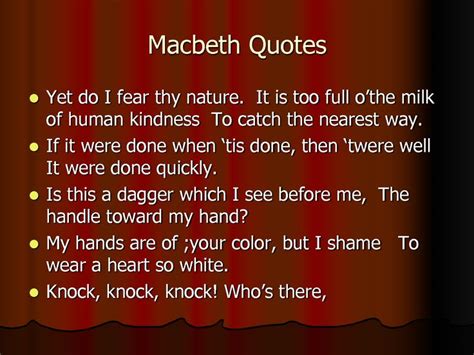 Macbeth quotes essay