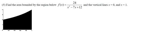 Solved (5) Find the area bounded by the region below | Chegg.com