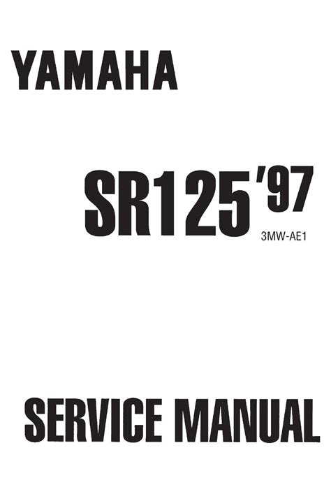 YAMAHA SR125 1997 SERVICE MANUAL Pdf Download | ManualsLib