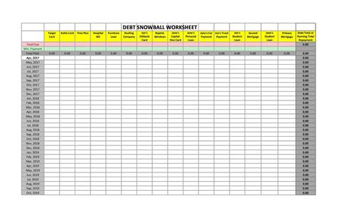 Free Printable Debt Snowball Templates [PDF, Excel] Worksheet