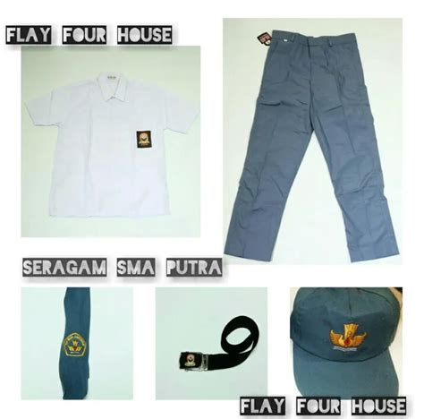 seragam sekolah SMA putra baju pendek celana panjang | Lazada Indonesia