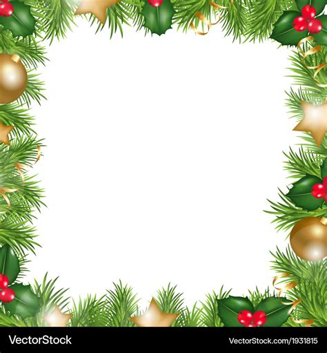 Merry christmas border Royalty Free Vector Image