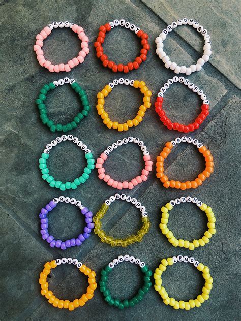 Fruit Vsco Bracelets 🍋🍒🍉 in 2021 | Pony bead bracelets, Friendship ...