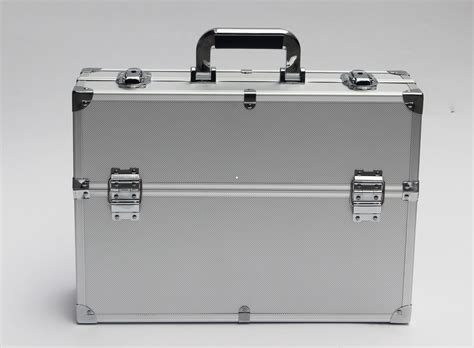 Silver Lockable Aluminum Storage Box , Double Door Open Aluminium Tool Case