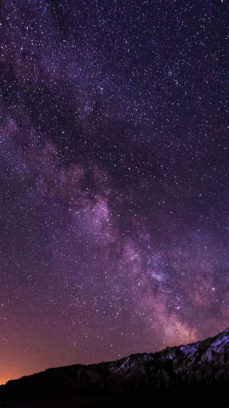 4K Free download | Purple Starry Night, Aesthetic Purple Sky HD phone ...