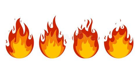 Fire blaze set stock vector. Illustration of inferno - 272693427