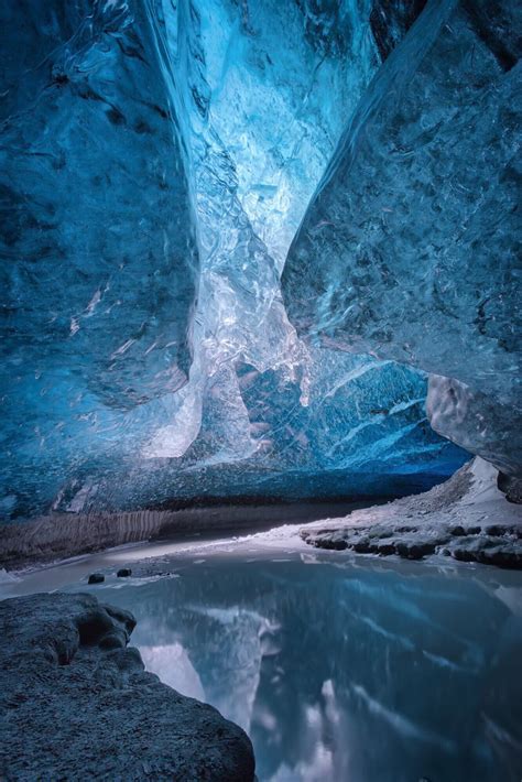 Ice cave in Vatnajokull, Iceland | Alaska glaciers, Beautiful places to ...