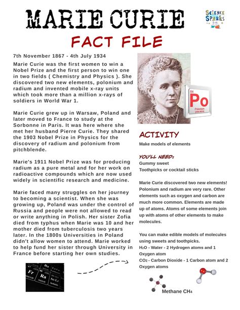 Marie Curie - Fact File