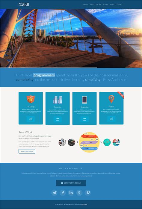 17+ Best Flat Design Website Templates | Free & Premium Templates