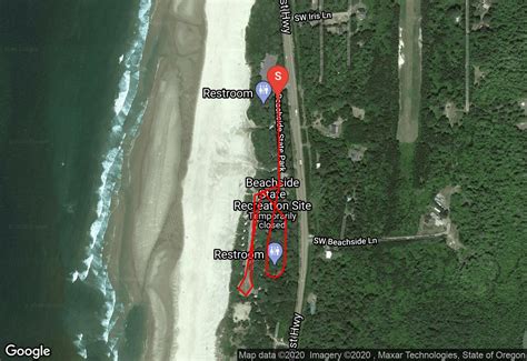 Beachside Campground Oregon Map