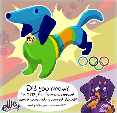 Did you know? In 1972, the Olympic mascot was a wienerdog named Waldi ...