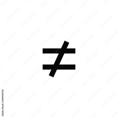 Vetor de Not equal symbol. Not equal to icon vector do Stock | Adobe Stock