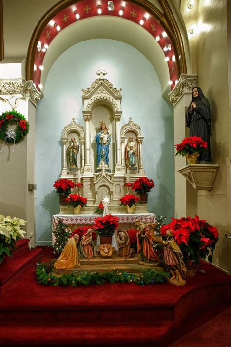 Christmas 2013 - Side Altar #olmcdenver | Catholic church, Christmas ...