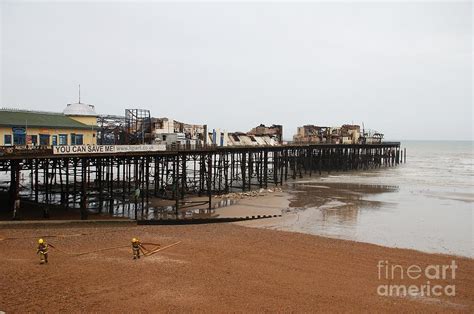 Hastings pier fire Photograph by David Fowler | Fine Art America