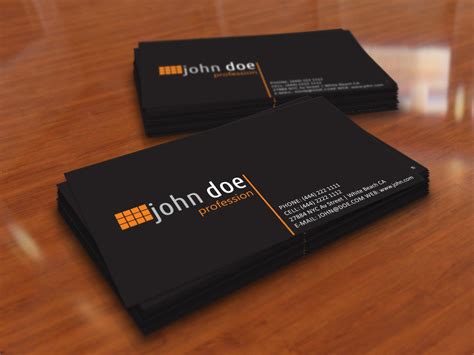 Simple Black Personal Business Card Template by BorceMarkoski on DeviantArt