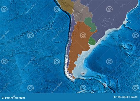 Chile Borders. Administrative Stock Illustration - Illustration of ...