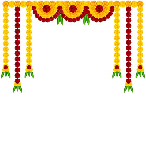 Marigold Toran Decorative Garland Indian Festivals Diwali Vector Design ...