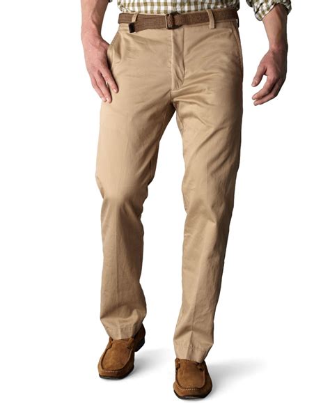 Dockers Signature Khaki Slim Fit Flat Front Pants in Natural for Men ...