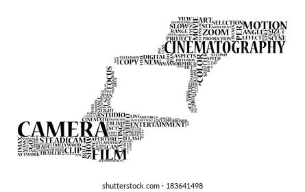 Cinema Conceptvector Illustration Cinematography Terms Hands Stock ...