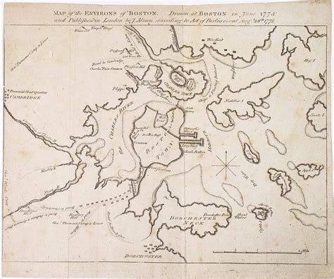 A very early map of the siege of Boston - Rare & Antique Maps