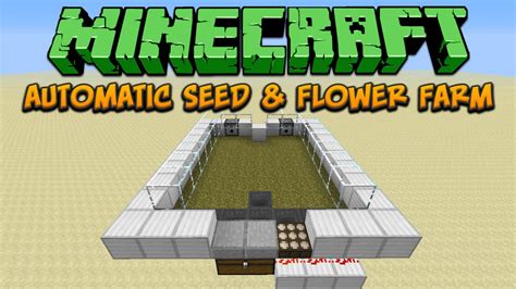 Automatic Seed And Flowers Farm Minecraft Tutorial - YouTube