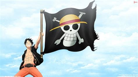 HD wallpaper: Pirate Flag, One Piece, Monkey D. Luffy, Jolly Roger ...