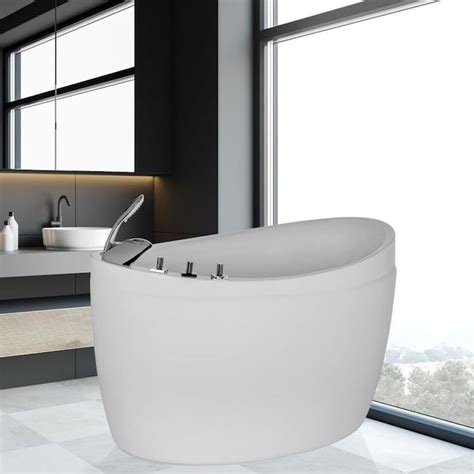 Empava 59-in W x 31-in L Freestanding Bathtub Air Jets Japanese Bathtub ...