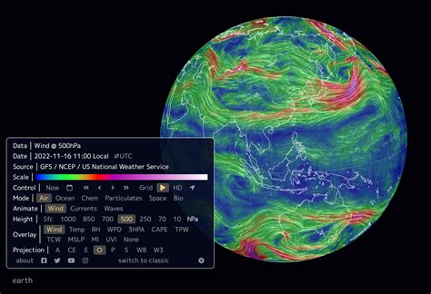 Wind Currents Map