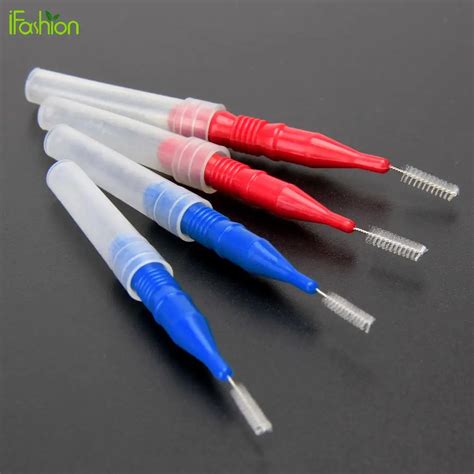 50PCS Tooth Flossing Head Soft Plastic Interdental Brush Oral Hygiene ...