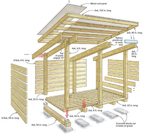 Build a Streamlined Woodshed | Wood shed plans, Building a shed ...