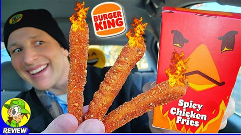 Burger King® SPICY CHICKEN FRIES Review 🍔👑🔥🐔🍟 ⎮ Feel The Heat?! 🤔 Peep ...