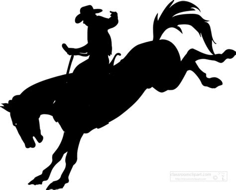 Cowboy Clipart-cowboy rodeo silhouette clipart