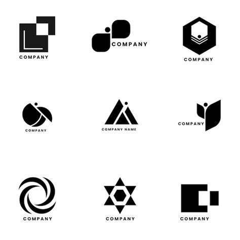 Premium Vector | Pro Company Logo Design Set