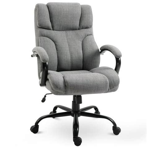 Vinsetto Ergonomic Big and Tall Fabric Office Chair with Wheels Padded ...