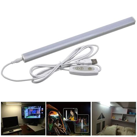 Magnet Base Dimmable Portable 2835 5V LED Bar USB LED Desk Table Lamp ...