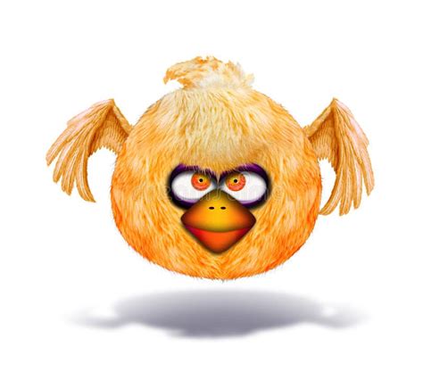 Angry looking orange bird stock illustration. Illustration of baby ...