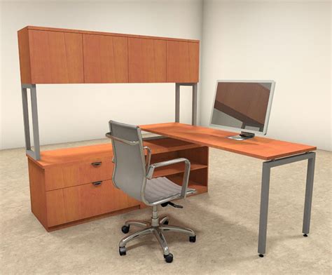 3pc L Shaped Modern Contemporary Executive Office Desk Set, #OF-CON-L12 ...