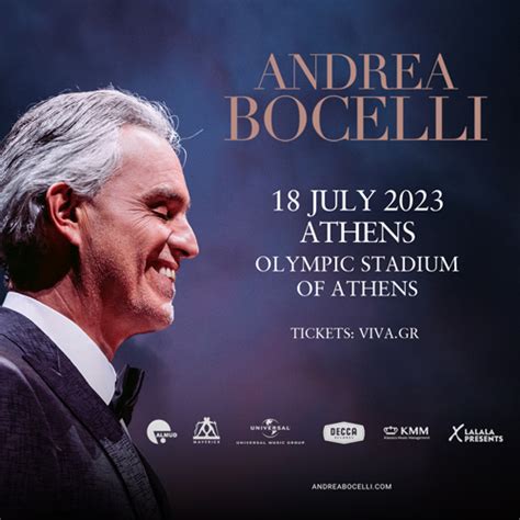 Andrea Bocelli 2023 | Tickets online! | Public.gr Tickets