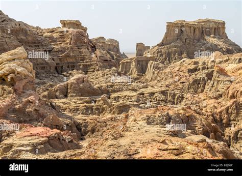 Salt Formations on Saltwater Lake, Dallol, Danakil Desert, Ethiopia ...