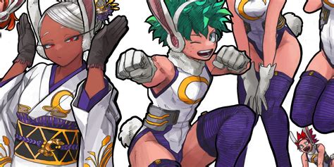 My Hero Academia's Deku Tries Mirko's Outfit in Official New Years Art