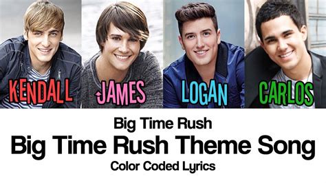 BTR - BIG TIME RUSH THEME SONG [ENG Color Coded Lyrics] - YouTube