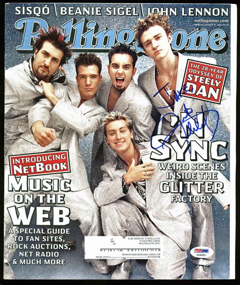 Justin Timberlake N'Sync Signed Rolling Stone Magazine Cover PSA/DNA # ...