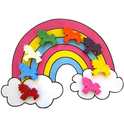 Set Of Eight Unicorn Crayons By Colour Me Fun | notonthehighstreet.com