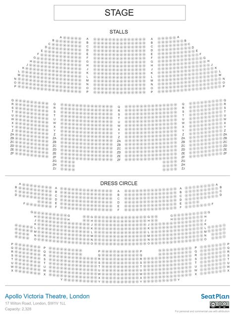 Wicked London Apollo Victoria Theatre Seating Plan | Elcho Table