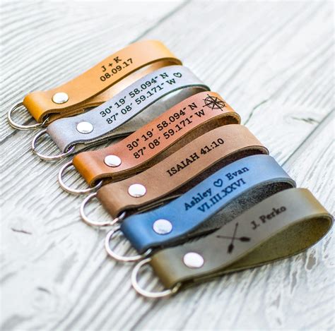 Amazon.com: Custom Leather Keychain | Personalized Keychain - USA: Handmade