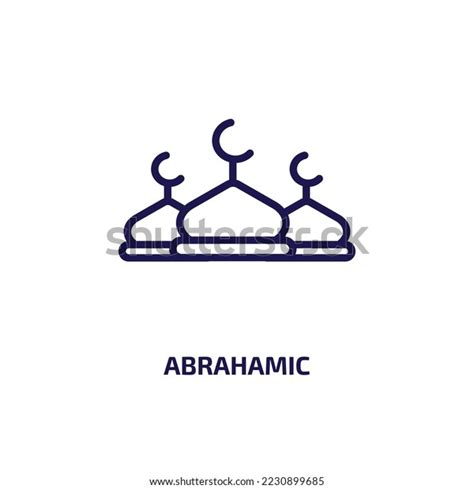 Abrahamic Icon Religion Collection Thin Linear Stock Vector (Royalty ...